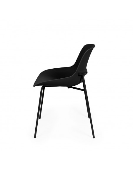 Silla LUNA Moderna Polipropileno con Patas Metálicas