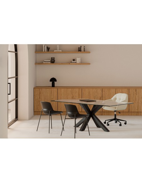 Silla LUNA Moderna Polipropileno con Patas Metálicas