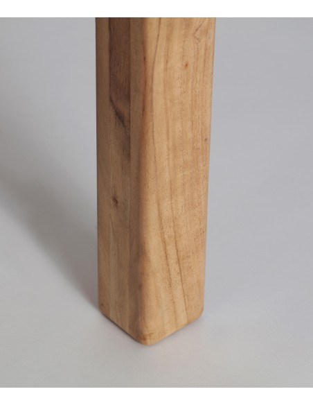 Mesa cuadrada 100 x 100 nórdica minimalista de cocina BREIL madera natural