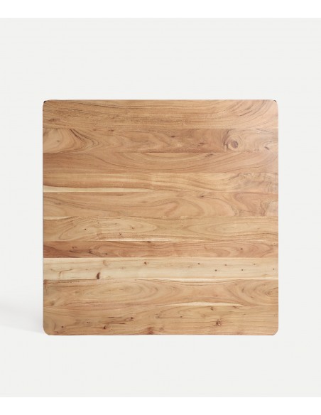 Mesa cuadrada 100 x 100 nórdica minimalista de cocina BREIL madera natural