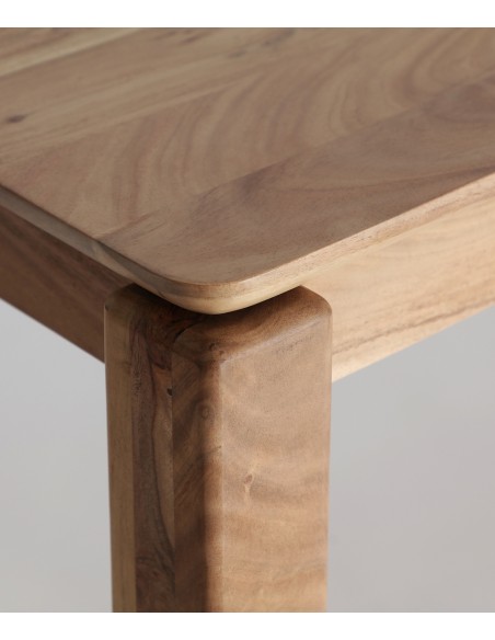 Mesa nórdica minimalista BREIL 180 x 90 madeira de acácia natural