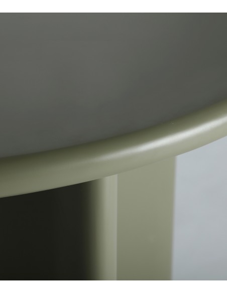 Mesa redonda com desenho geométrico 120 MORLA, MDF verde