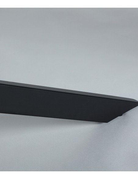 Mesa extensible 180(220) x 90 DROUX, cerámica blanca y base en hierro negro