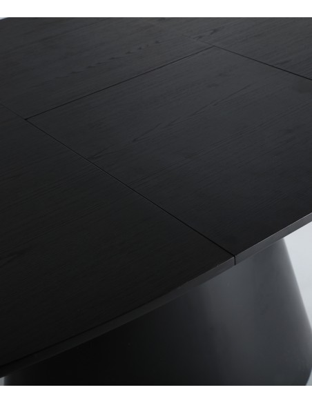 Mesa extensible oval 160(200) x 100 LIZANT, MDF negra