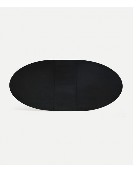 Mesa extensible oval 160(200) x 100 LIZANT, MDF negra