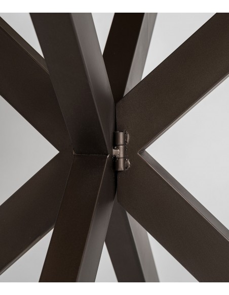 Mesa cuadrada 100 x 100 de comedor ARGOA madera natural y metal negro