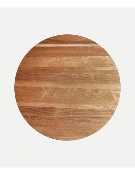 Mesa de bar redonda SKAGEN 120 para sala de estar em madeira natural