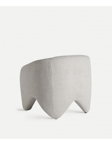 Sillón de diseño art deco STADEN tejido blanco...