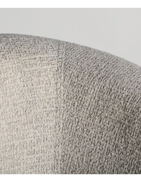 Sillón de diseño art deco STADEN tejido blanco roto