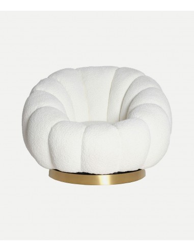 Sillón giratorio art deco BOUCLÉ CREST en...