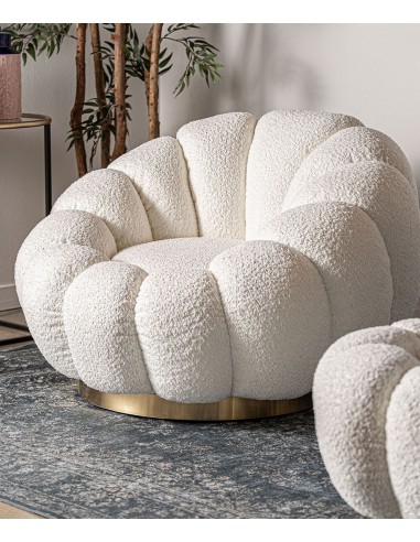 Sillón giratorio art deco BOUCLÉ CREST en...