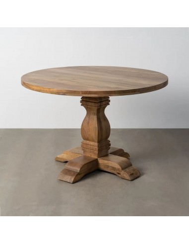 Mesa redonda rustica boho CALMA 120 en Madera de Mango