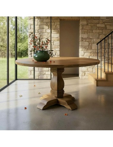 Mesa redonda rústica boho CALMA 150 em madeira...