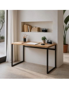 Escritorio industrial ASTRID 120 x 60 en madera de mango... 2