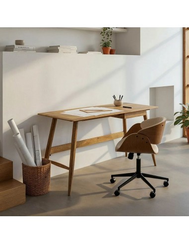 Escritorio vintage DRITAS 150 x 55 en madera de...