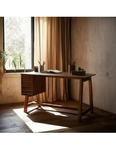 Escritorio étnico DARLIN 125 x 60 en madera de mango natural 2