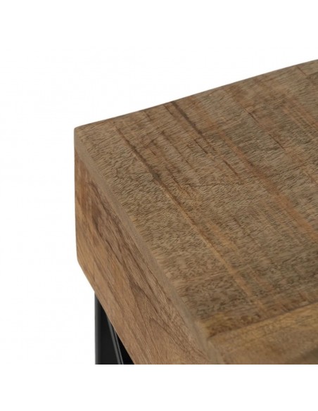 Escritorio KENDAL 120 x 50 en madera de mango y metal negro