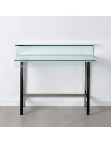 Secretária alta DELFO 110 em vidro transparente...