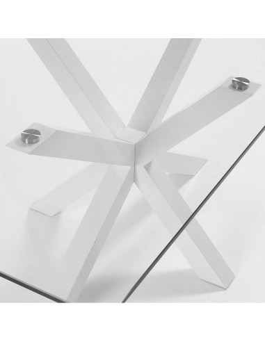 Mesa 200 x 100 branco epóxi transparente ARYA