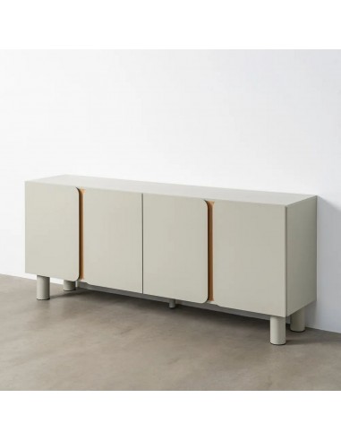 Aparador MALTA 180 x 40 de estilo minimalista Nórdico MDF color taupe
