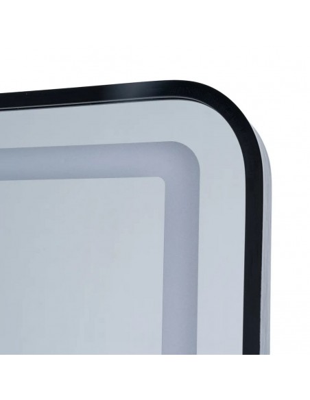 Espejo vestidor con luz led FLEY 50x160 en aluminio negro