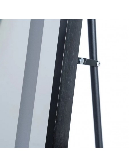 Espejo vestidor con luz led FLEY 50x160 en aluminio negro