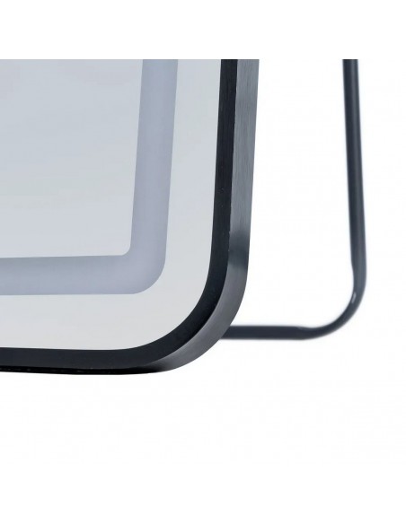 Espejo vestidor con luz led FLEY 50x160 en aluminio negro