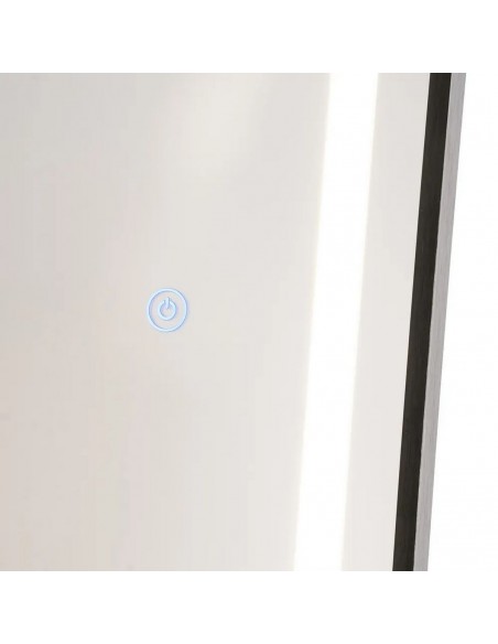 Espejo vestidor con luz led FLEY 50x160 en aluminio negro