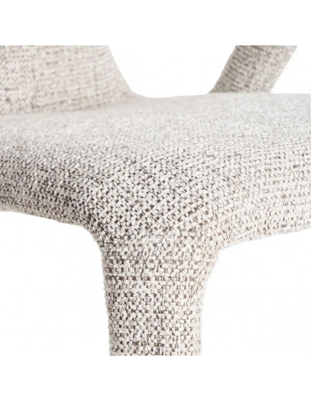 Silla con patas tapizadas NIVARIA de diseño 3d en tejido jaspeado