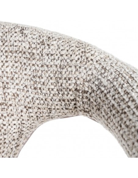 Silla con patas tapizadas NIVARIA de diseño 3d en tejido jaspeado
