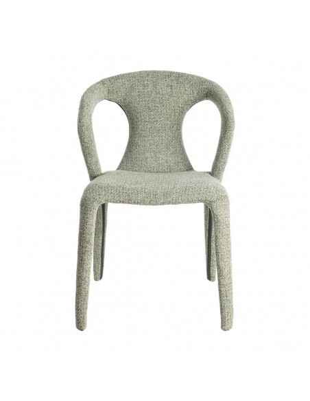 Silla con patas tapizadas NIVARIA de diseño 3d en tejido jaspeado