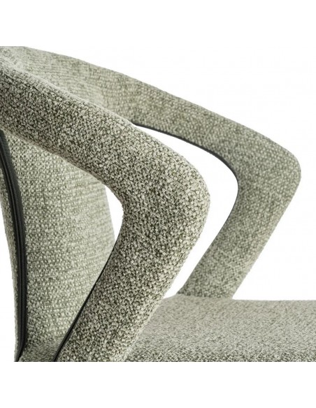 Silla con patas tapizadas NIVARIA de diseño 3d en tejido jaspeado