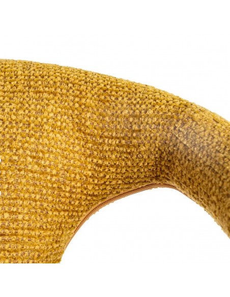 Cadeira NIVARIA com pernas estofadas em design 3D em tecido mesclado