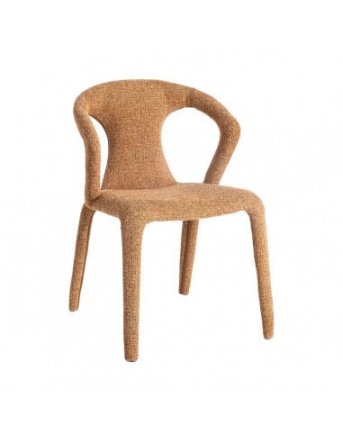 Silla con patas tapizadas NIVARIA de diseño 3d en tejido jaspeado