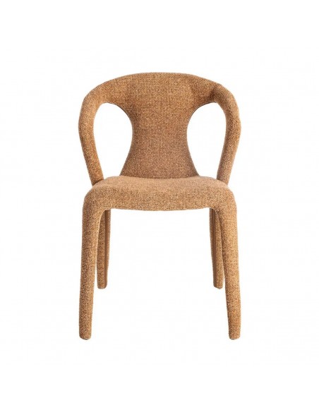 Silla con patas tapizadas NIVARIA de diseño 3d en tejido jaspeado