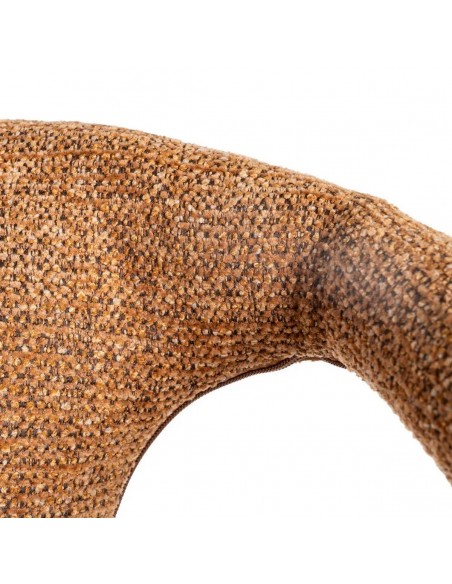 Cadeira NIVARIA com pernas estofadas em design 3D em tecido mesclado