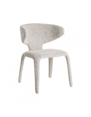 Silla con patas tapizadas ORION de diseño 3d en tejido jaspeado.
