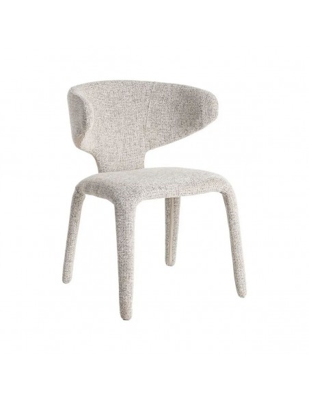 Silla con patas tapizadas ORION de diseño 3d en tejido jaspeado.