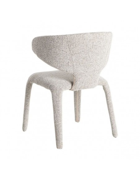 Silla con patas tapizadas ORION de diseño 3d en tejido jaspeado.