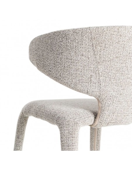 Silla con patas tapizadas ORION de diseño 3d en tejido jaspeado.