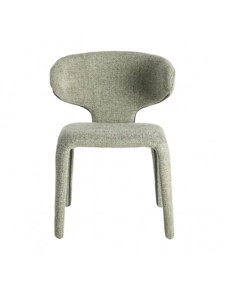 Silla con patas tapizadas ORION de diseño 3d en tejido jaspeado.