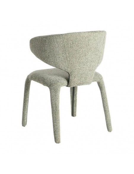 Cadeira ORION com pernas forradas em design 3D em tecido mesclado.