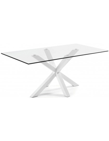 Mesa ARYA 200x100 Epoxy Blanco Cristal Transparente Mesa ARYA 200x100 Epoxy Blanco Cristal Transparente