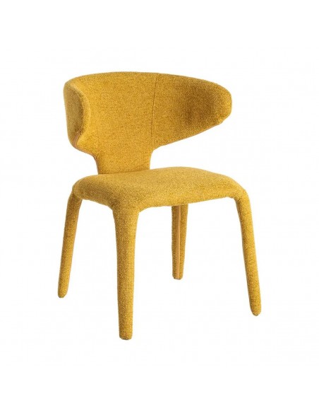 Silla con patas tapizadas ORION de diseño 3d en tejido jaspeado.