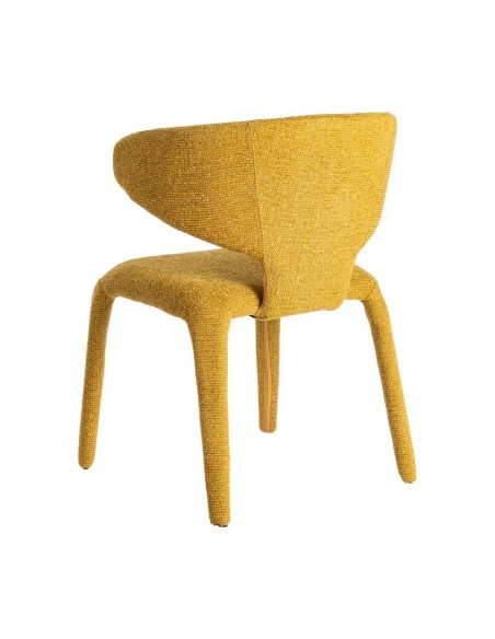 Cadeira ORION com pernas forradas em design 3D em tecido mesclado.