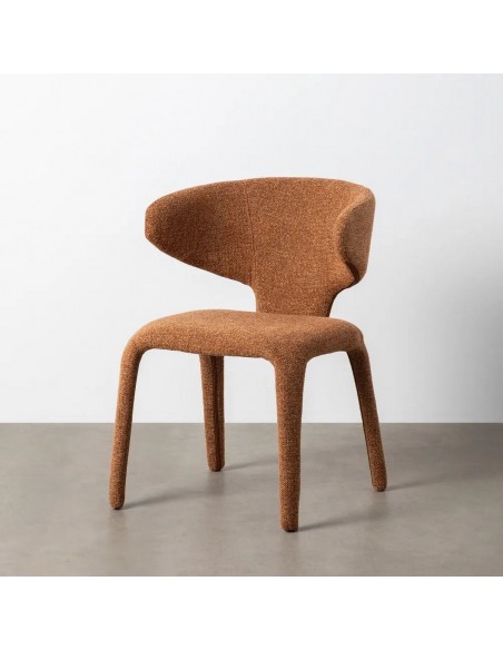 Silla con patas tapizadas ORION de diseño 3d en tejido jaspeado.