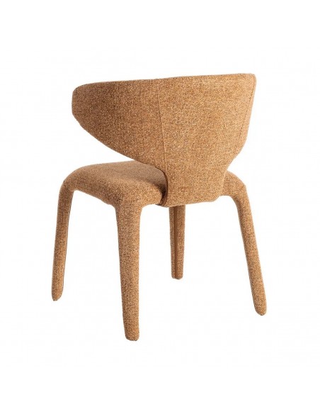 Silla con patas tapizadas ORION de diseño 3d en tejido jaspeado.