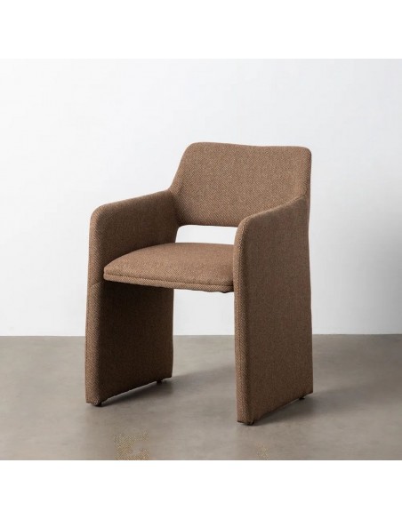 Silla con patas tapizadas ESPIGA de diseño moderno en tejido jaspeado