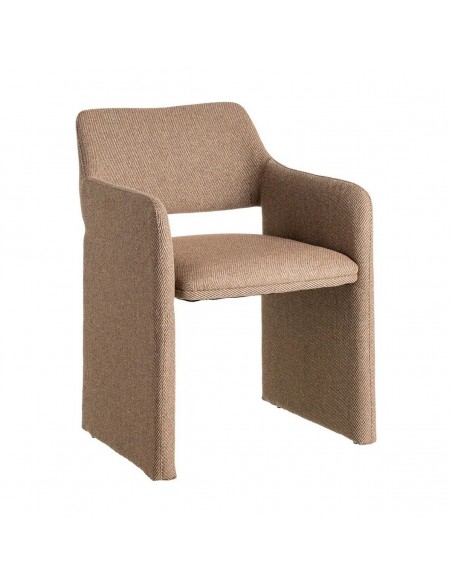 Silla con patas tapizadas ESPIGA de diseño moderno en tejido jaspeado