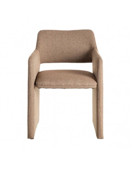 Silla con patas tapizadas ESPIGA de diseño moderno en tejido jaspeado